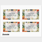 Maßgeschneiderte Seife oder Baking White Orange Mo Rechteckiger Aufkleber (Blatt)