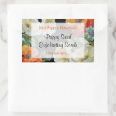 Maßgeschneiderte Seife oder Baking White Orange Mo Rechteckiger Aufkleber (Tasche)