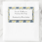 Maßgeschneiderte Seife oder Floß Gelbe blaue Imita Rechteckiger Aufkleber (Tasche)