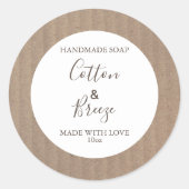 Maßgeschneiderte Seifenbeschriftung Runder Aufkleber (Vorderseite)