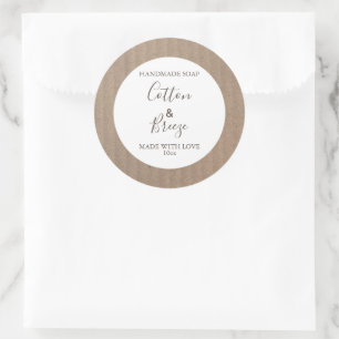 Maßgeschneiderte Seifenbeschriftung Runder Aufkleber