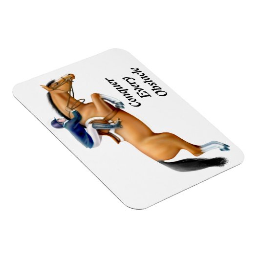 Maßgeschneiderte Show Jumper Reitpferd Premium Magnet (Rechte Seite)