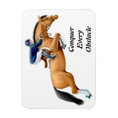 Maßgeschneiderte Show Jumper Reitpferd Premium Magnet (Vertikal)