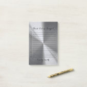 Maßgeschneiderte Silber-Metallic für die Aufgabenl Post-it Klebezettel (Auf Schreibtisch)