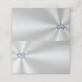 Maßgeschneiderte Silber- und DiamantPlatzkarten Platzkarte (Außenseite Aufgefaltet)