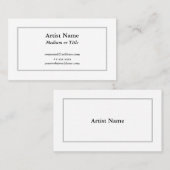 Maßgeschneiderte Silver Business Card für Künstler Visitenkarte (Vorne/Hinten)