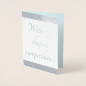 Maßgeschneiderte Silver Foil Condolences Card Folienkarte (Vorderseite)