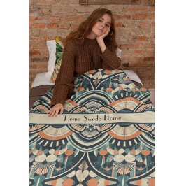 Maßgeschneiderte skandinavische Kunst-Déco Fleecedecke