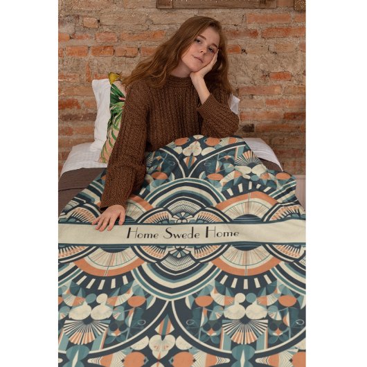 Maßgeschneiderte skandinavische Kunst-Déco Fleecedecke