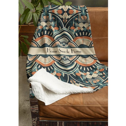 Maßgeschneiderte skandinavische Kunst-Déco Fleecedecke