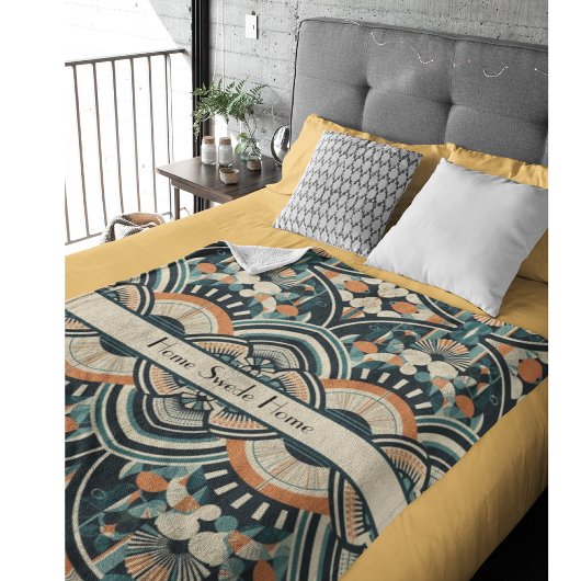 Maßgeschneiderte skandinavische Kunst-Déco Fleecedecke