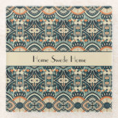 Maßgeschneiderte skandinavische Kunst-Déco Glasuntersetzer (Vorderseite)