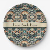 Maßgeschneiderte skandinavische Kunst-Déco Pappteller (Vorderseite)