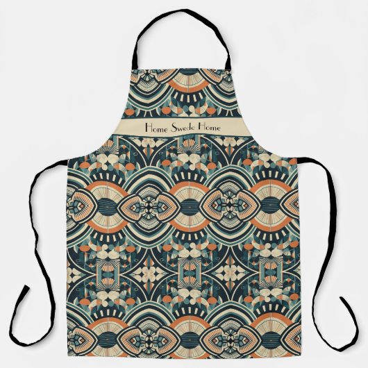 Maßgeschneiderte skandinavische Kunst-Déco Schürze (Vorderseite)