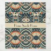 Maßgeschneiderte skandinavische Kunst-Déco Weinetikett (Einzelnes Label)