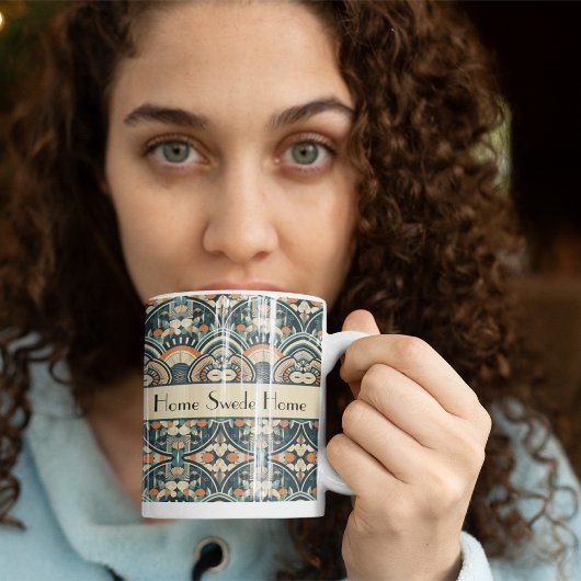 Maßgeschneiderte skandinavische Kunst-Déco Zweifarbige Tasse