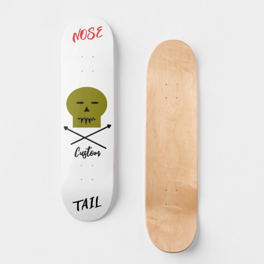 Maßgeschneiderte Skull- und Cross-Deck-Skateboard Skateboard (Vorderseite)