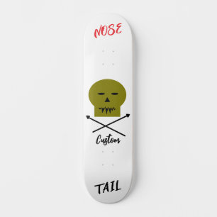Maßgeschneiderte Skull- und Cross-Deck-Skateboard Skateboard