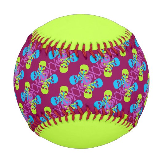 Maßgeschneiderte Skulls & Crossbones Baseball (Vorderseite)