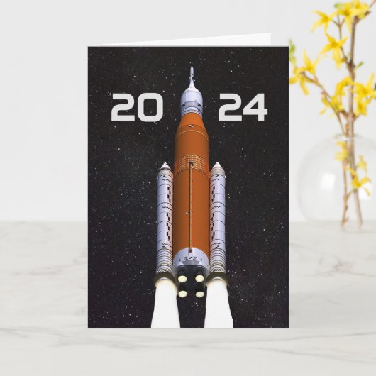 Maßgeschneiderte SLS-Weltraumraketenschreiberparte Karte (Gelbe Blume)