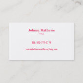 Maßgeschneiderte Smoothy-Visitenkarten Visitenkarte (Rückseite)