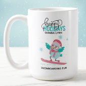 Maßgeschneiderte Snowboarding Bluebird Weihnachten Kaffeetasse
