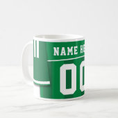 Maßgeschneiderte Soccer Jersey Tasse, Green, Footb Kaffeetasse (Vorderseite Links)