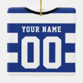 Maßgeschneiderte Soccer Jersey Template Ornament (Rückseite)