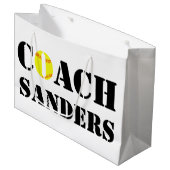Maßgeschneiderte Softball Coach Geschenktasche Große Geschenktüte (Vorderseite Schrägansicht)