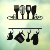 Maßgeschneiderte Split Baking Monogramm Fensteraufkleber (Blatt 3)