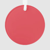 Maßgeschneiderte Split Tomato Red Acrylic Ornament (Rückseite)