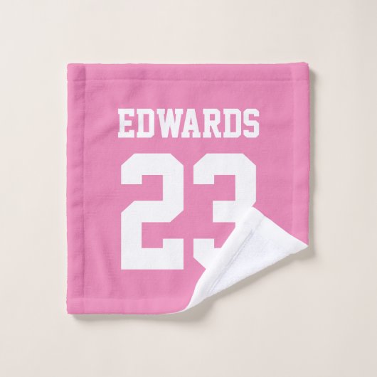 Maßgeschneiderte Sportbezeichnung mit Namen Wash T Waschlappen (Waschlappen)