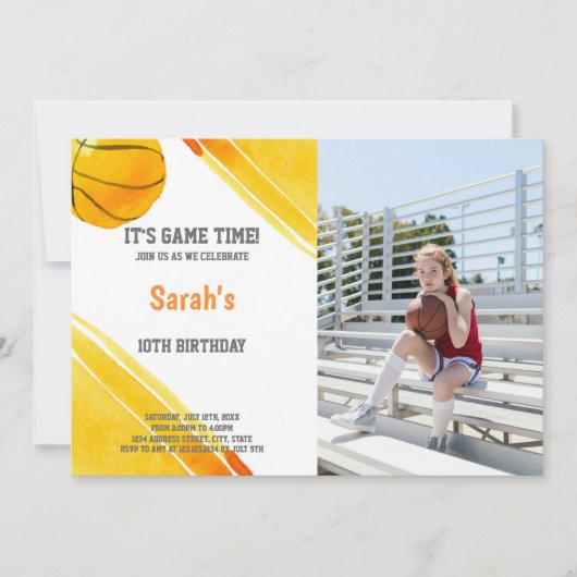 Maßgeschneiderte sportliche Party Einladungen für (Vorderseite)