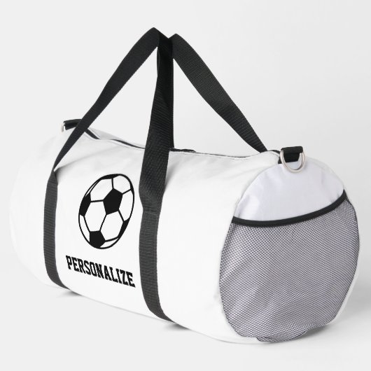 Maßgeschneiderte Sporttasche mit Fußballlogo Duffle Bag (Rechte Ecke)