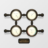 Maßgeschneiderte Steampunkmeter- und -messgeräte Fensteraufkleber (Blatt)