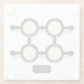 Maßgeschneiderte Steampunkmeter- und -messgeräte Glasuntersetzer (Rückseite)