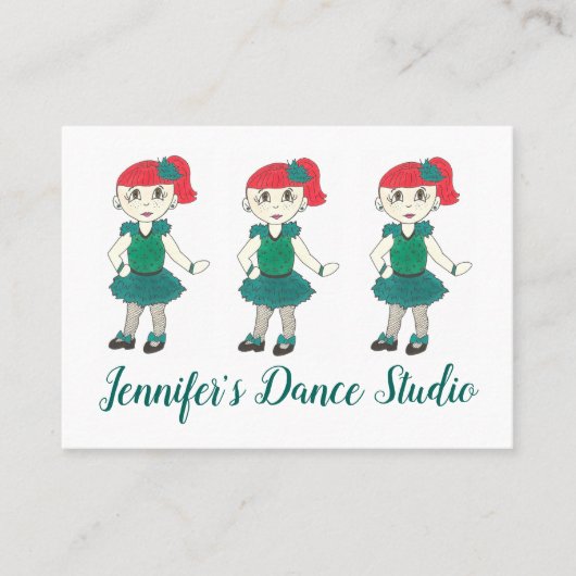 Maßgeschneiderte Stich Dance School Studio Lehrer Visitenkarte (Vorderseite)