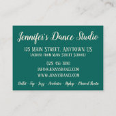 Maßgeschneiderte Stich Dance School Studio Lehrer Visitenkarte (Rückseite)