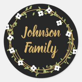 Maßgeschneiderte Sticker für Schwarz und Gold Laur