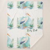 Maßgeschneiderte Stork Kinderzimmer Set Baby Puppe Sherpadecke (Vorderseite)