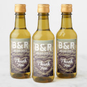 Maßgeschneiderte Strandhochzeit Foto Miniflasche Weinetikett (Flaschen)