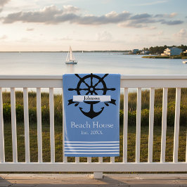 Maßgeschneiderte Streifen mit weißem Streifen und  Strandtuch