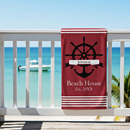 Maßgeschneiderte Streifen mit weißem Streifen und  Strandtuch