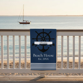 Maßgeschneiderte Streifen mit weißem Streifen und  Strandtuch