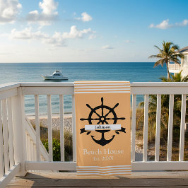 Maßgeschneiderte Streifen mit weißem Streifen und  Strandtuch