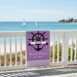 Maßgeschneiderte Streifen mit weißem Streifen und  Strandtuch