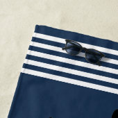 Maßgeschneiderte Streifen mit weißem Streifen und  Strandtuch (Beispiel)