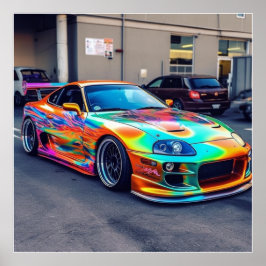 Maßgeschneiderte Supercars:Fette Farben und Modifi Poster