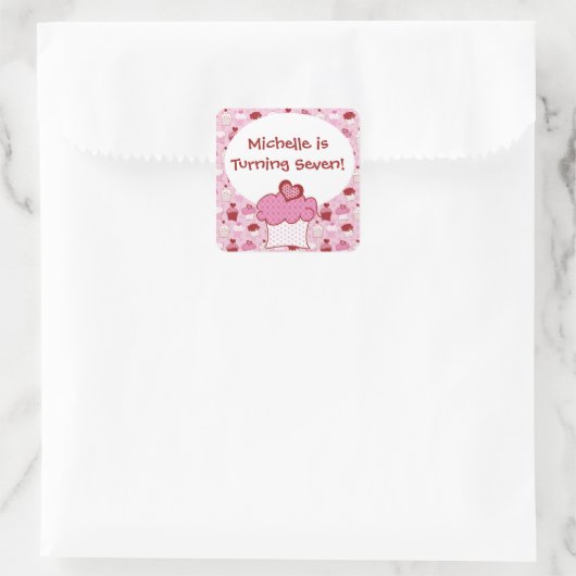Maßgeschneiderte Sweet Cupcake Stickers (Tasche)