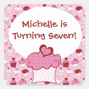 Maßgeschneiderte Sweet Cupcake Stickers